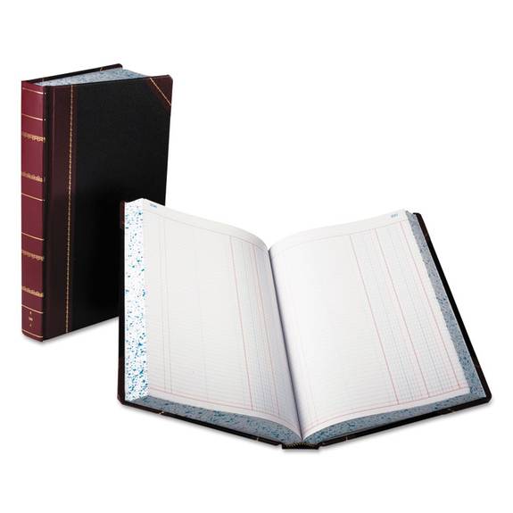 Boorum   Pease  Record/account Book, Journal Rule, Black/red, 500 Pages, 14 1/8 X 8 5/8 9-500-j 1 Each