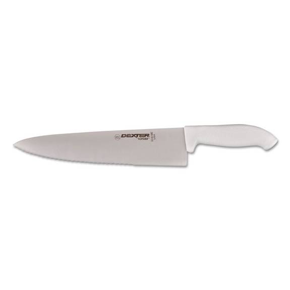 Dexter  Sofgrip Scalloped Cooks Knife With Non-slip Comfort Handle, Silver, 10