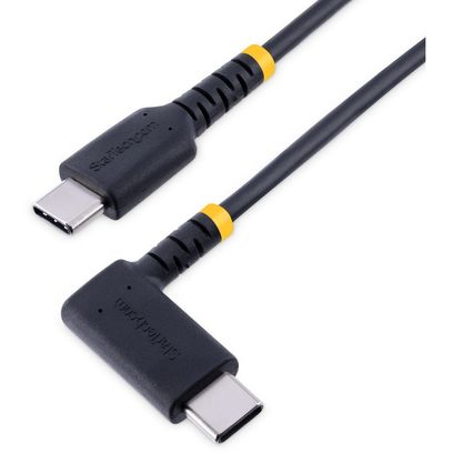 6IN 15CM USB C CHARGING CABLE RIGHT ANGLE - 60W PD 3A - HEAVY DUTY FAST CHARGE USB-C CABLE -