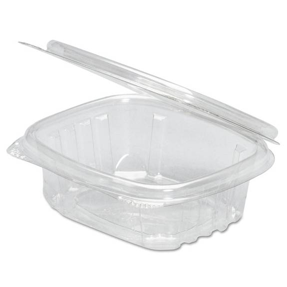 Genpak  Plastic Hinged-lid Deli Containers, High Dome, 24 Oz, Clear, 200/carton Ad24f 200 Case