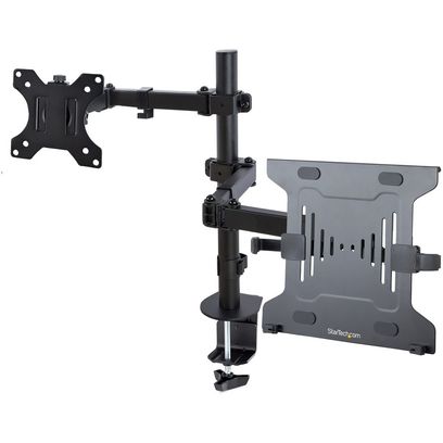 This Black Monitor And Laptop Mount For Desk Allows Fixing A Laptop On The Vesa(1/Ea)