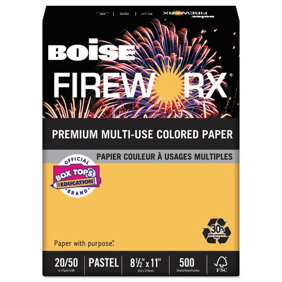 Boise  Fireworx Colored Paper, 20lb, 8-1/2 X 11, Golden Glimmer, 500 Sheets/ream Mp2201-grp 1 Ream