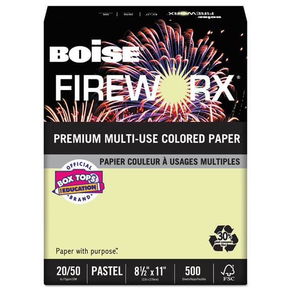Boise  Fireworx Colored Paper, 20lb, 8-1/2 X 11, Garden Springs Green, 500 Sheets/ream Mp2201-gs 1 Ream