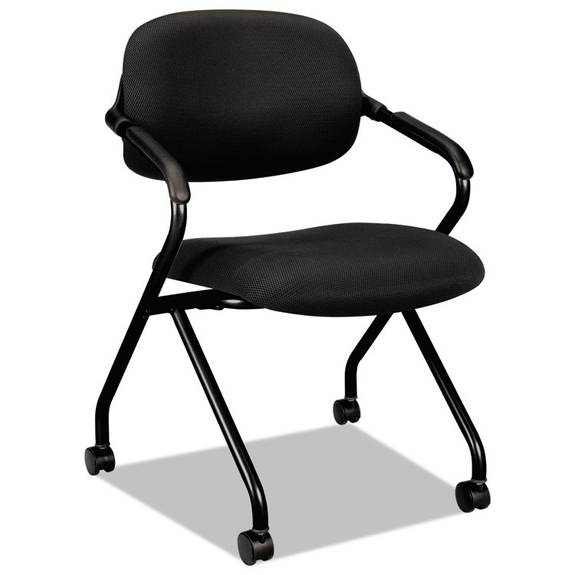 Hon  Hvl303 Series Nesting Arm Chair, Black/black Vl303mm10t 1 Each