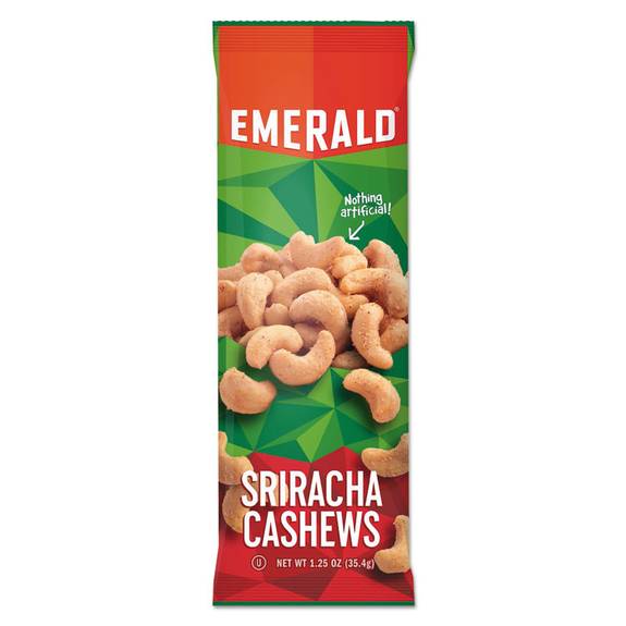 Emerald  Snack Nuts, Sriracha Cashews, 1.25 Oz Tube, 12/box 93917 12 Box