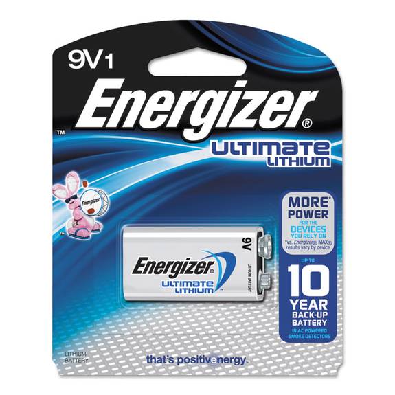 Energizer  Ultimate Lithium Batteries, 9v L522bp 1 Each