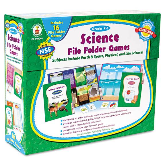 Carson Dellosa Publishing Science File Folder Game, Grades K-1 140044 1 Each