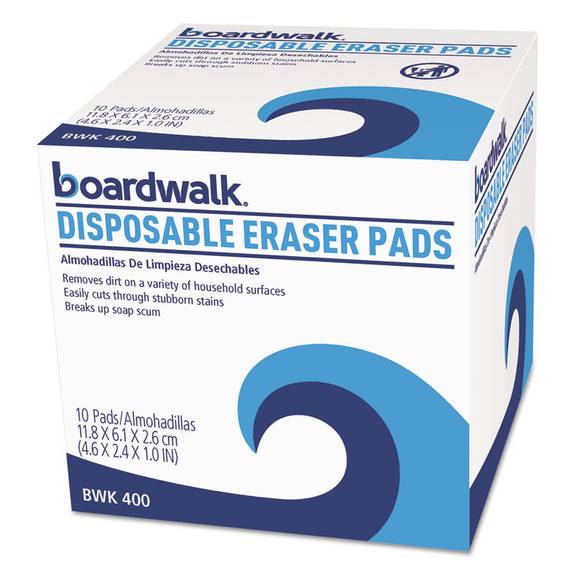 Boardwalk  Disposable Eraser Pads, 10/box, 16 Boxes/carton Bwk 400 160 Case