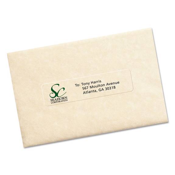 Avery Matte Clear Easy Peel Address Labels, Inkjet, 1 X 4, 200/pack