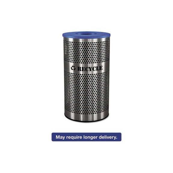Ex Cell Stainless Steel Recycle Receptacle, 33gal, Stainless Steel Vcr-33perf-s 1 Each