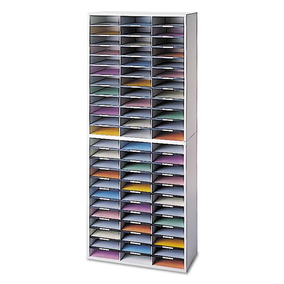 Fellowes  Literature Organizer, 72 Letter Sections, 29 X 11 7/8 X 69 1/8, Dove Gray 25121 1 Each