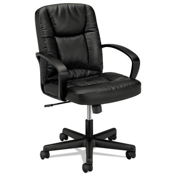Hon  Vl171 Series Executive Mid-back Chair, Black Leather Vl171sb11 1 Each