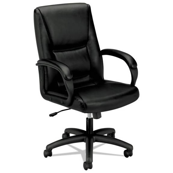 Hon  Vl161 Series Executive Mid-back Chair, Black Leather Vl161sb11 1 Each