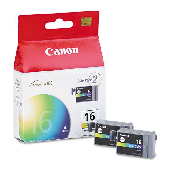 Canon  Bci16 (bci-16) Ink, Tri-color, 2/pk Bci16 2 Package