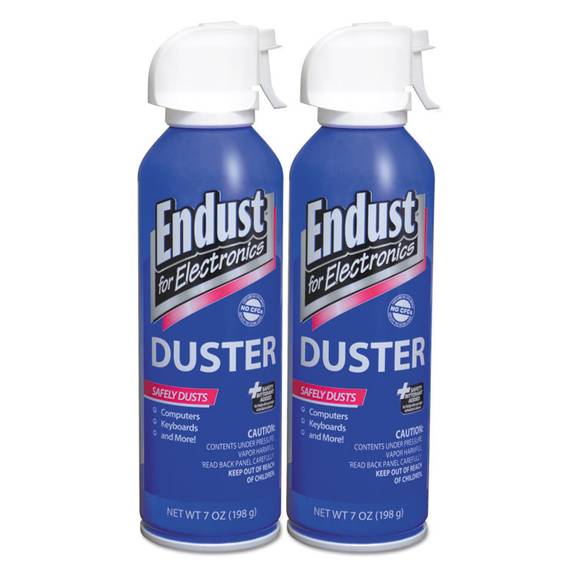 Endust  For Electronics Compressed Air Duster, 7 Oz, 2/pk 13265 1 Package