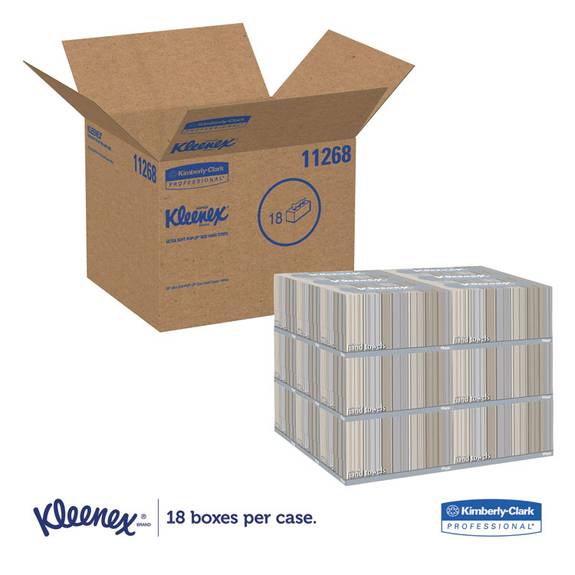 Kleenex Ultra Soft Hand Towels, Pop-Up Box, White, 70/Box - KCC11268