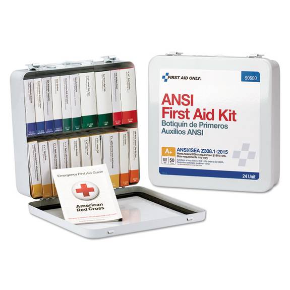 First Aid Only  Unitized Ansi Class A Weatherproof First Aid Kit For 50 People, 24 Units 90600 1 Package