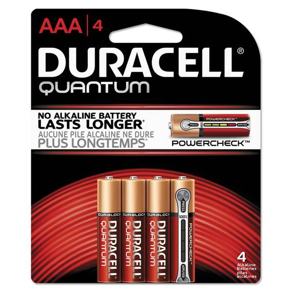 Duracell  Quantum Alkaline Batteries, Aaa, 4/pk Qu2400b4z 4 Package
