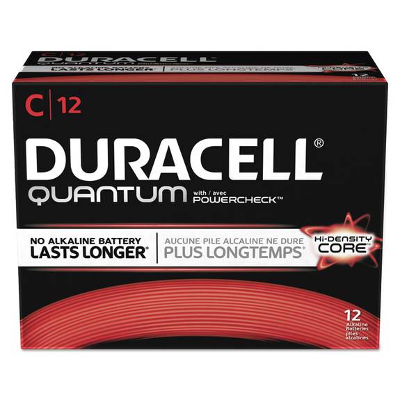 Duracell  Quantum Alkaline Batteries, C, 72/ct Qu1400 72 Case