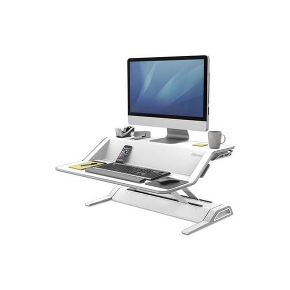 Fellowes  Lotus Sit-stand Workstation, 32 3/4 X 24 1/4 X 5 1/2 To 22 1/2, White 0009901 1 Each