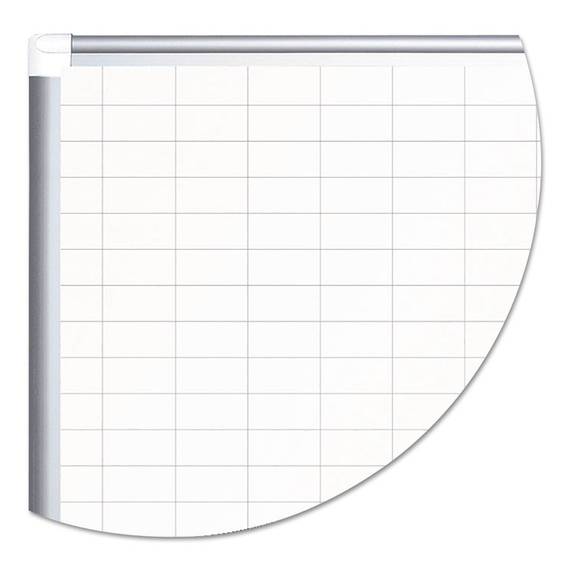 Mastervision  Gridded Magnetic Porcelain Planning Board, 1 X 2 Grid, 36 X 24, Aluminum Frame Cr0630830 1 Each