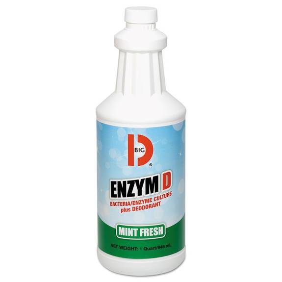 Big D Industries Enzym D Digester Deodorant, Mint, 1qt, Bottle, 12/carton 504 12 Case
