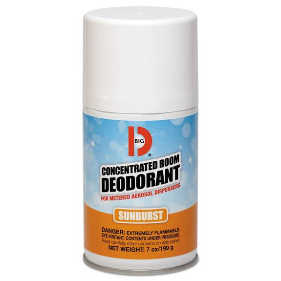 Big D Industries Metered Concentrated Room Deodorant, Sunburst Scent, 7 Oz Aerosol, 12/carton 464 12 Case