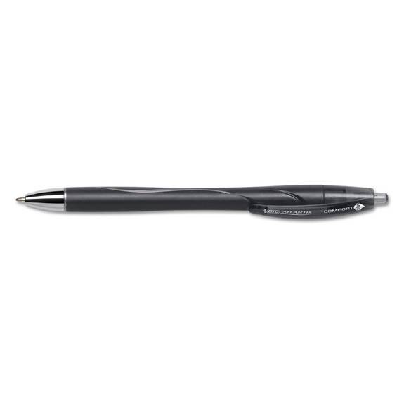 Bic  Atlantis Comfort Retractable Ballpoint Pen, Black Ink, 1.2mm, Medium, Dozen Vcgc11-bk 1 Dozen
