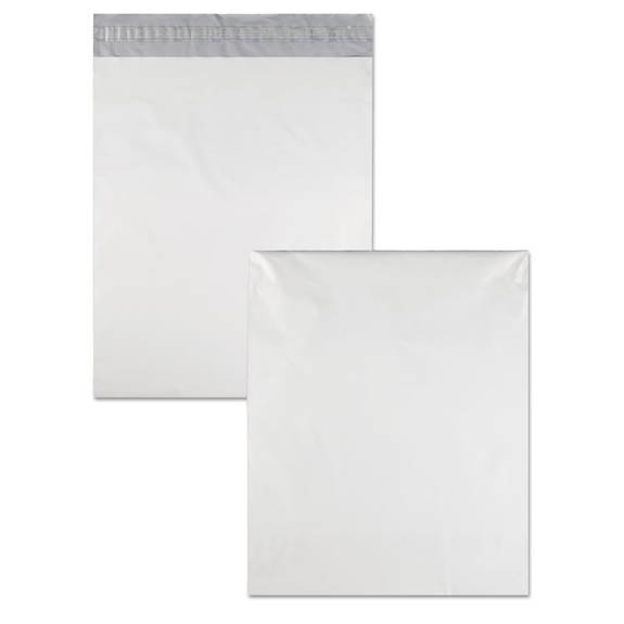 Redi-strip Poly Mailer, #5 1/2, Square Flap With Perforated Strip,  Redi-strip Adhesive Closure, 14 X 17, White, 100/pack