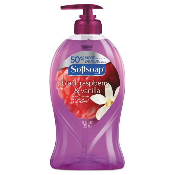 Softsoap  Liquid Hand Soap Pump, Black Raspberry & Vanilla, 11 1/4 Oz Pump Bottle, 6/ctn Us03573a 6 Case