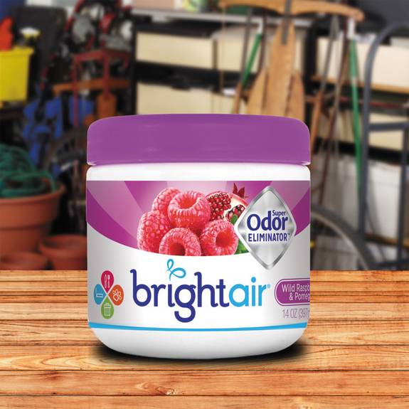 Bright Air  Super Odor Eliminator, Wild Raspberry & Pomegranate, 14 Oz Jar 900286ea 1 Each