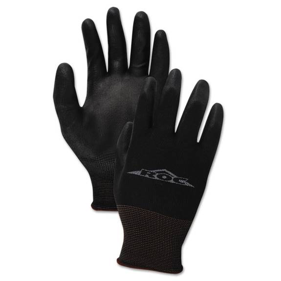 Boardwalk  Pu Palm Coated Gloves, Black, Size 8 (medium), 1 Dozen Bp1698 1 Dozen
