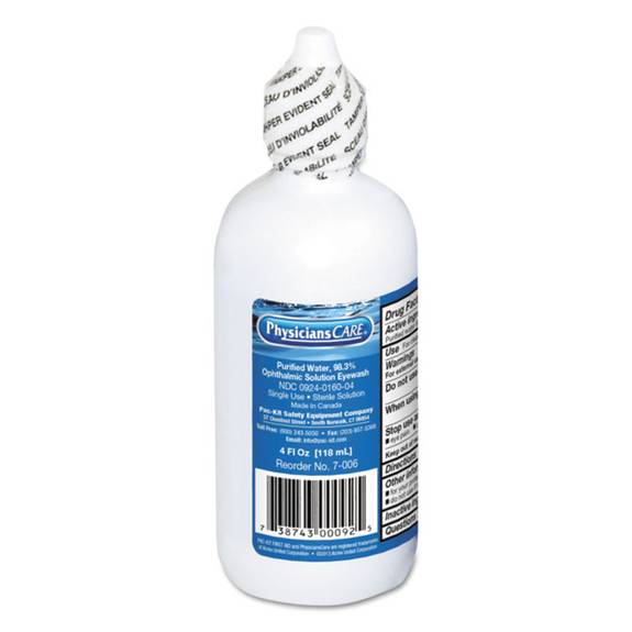 Physicianscare  By First Aid Only  First Aid Disposable Eye Wash, 4oz 7006 1 Each