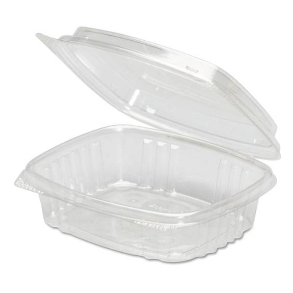 Genpak  Clear Hinged Deli Container, High Dome Lid, Apet, 8 Oz,5 3/8 X 4 1/2 X 2, 200/ct Gnp Ad08f 200 Case