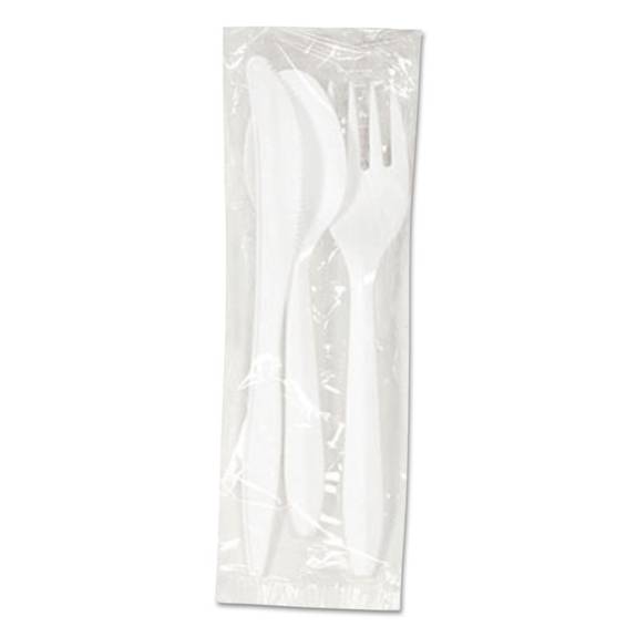 Gen Wrapped Cutlery Kit, Fork/teaspoon/napkin, 5 3/4