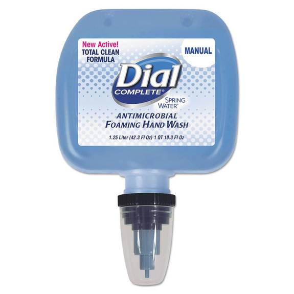 Dial  Professional Antimicrobial Foaming Hand Wash, Spring Water Scent, 1.25 L Cartridge, 3/carton 17000134413 3 Case