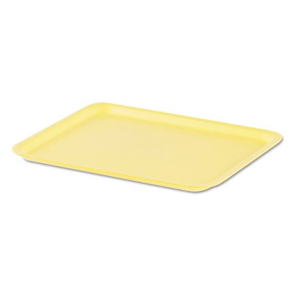 Genpak  Supermarket Trays, Yellow, Foam, 10 1/4 X 8 1/4 X 1/2, 125/bag, 4 Bags/carton Gnp 8syl 500 Case