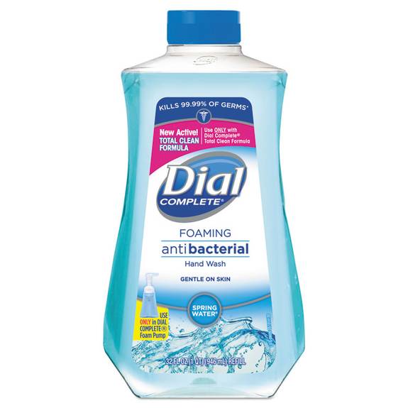Dial  Antibacterial Foaming Hand Wash, Spring Water Scent, 32 Oz Bottle 09026 1 Each