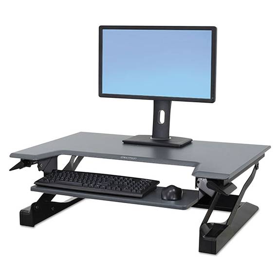Workfit  By Ergotron  Workfit-t Desktop Sit-stand Workstation, 35 X 22 X 20, Black 33-397-085 1 Each