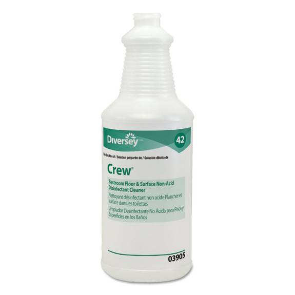 Diversey  Crew Restroom Floor/surface Na Disinfectant Cleaner Capped Bottle, 32oz,12/ct D03905a 12 Case