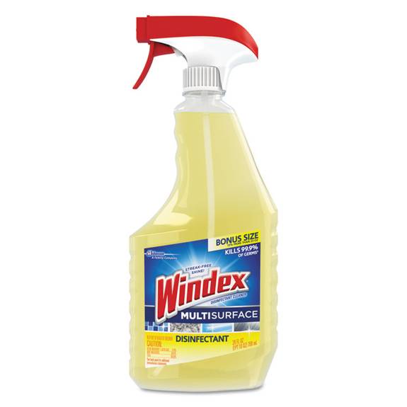 Windex  Antibacterial Multi-surface Cleaner, Lemon Scent, 26 Oz Spray Bottle Cb703469ea 1 Each