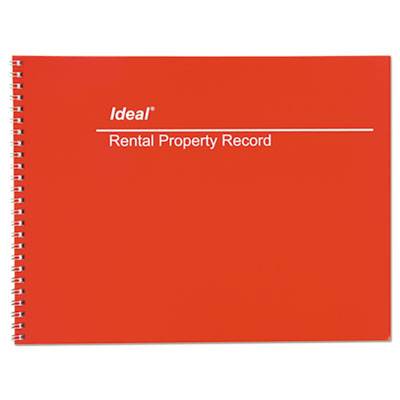 Ideal  Rental Property Record Book, 8 1/2 X 11, 60-page Wirebound Book M2512 1 Each