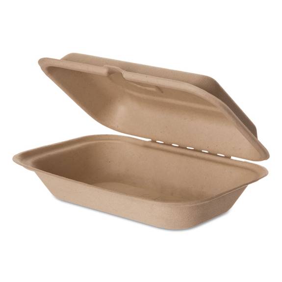 Eco Products  Wheat Straw Hinged Clamshell Containers, 6 X 9 X 3, 300/carton Ephcw96 300 Case