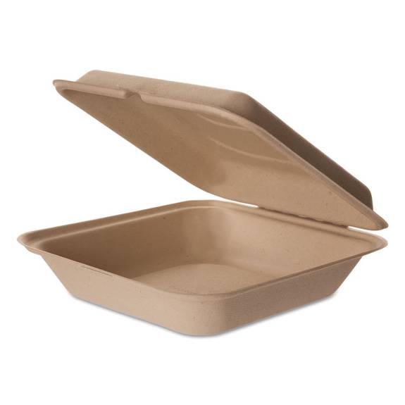 Eco Products  Wheat Straw Hinged Clamshell Containers, 9 X 9 X 3, 200/carton Ephcw9 200 Case