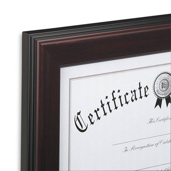 Dax  Rosewood Document Frame, Wall-mount, Plastic, 11 X 14, 8 1/2 X 11 00076795295907 1 Each