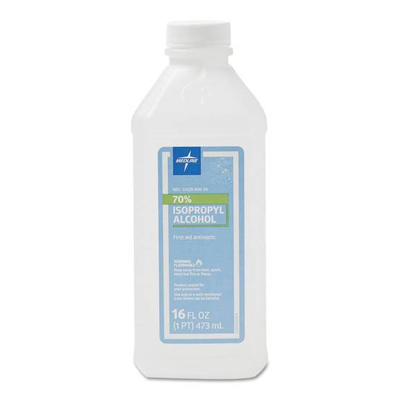 Medline Isopropyl Rubbing Alcohol, Pint MDS098003Z 1 Each