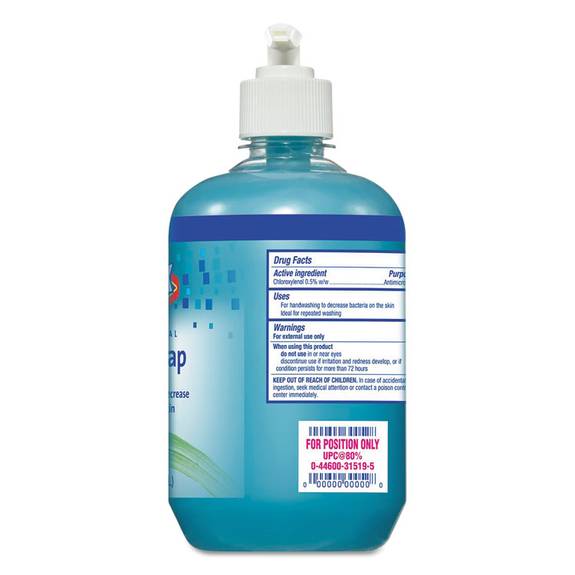 Clorox  Antimicrobial Hand Soap, Unscented, Blue, 18 Oz Pump Bottle 31519 1 Each