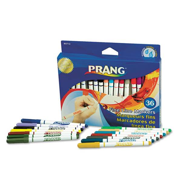 Prang  Prang Markers, Fine Point, 36 Assorted Colors, 36/set 80712 36 Set