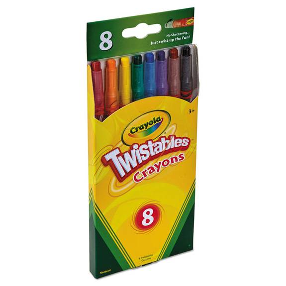 Crayola  Twistable Crayons, 8 Traditional Colors/set 527408 8 Set
