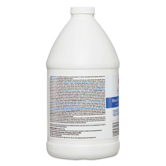 Clorox  Healthcare  Hospital Cleaner Disinfectant W/bleach, 2qt Refill, 6/carton Clo 68973 6 Case